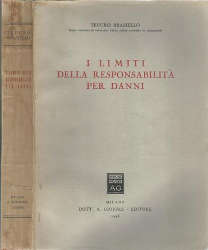 I limiti della responsabilità per danni - Teucro Brasiello - copertina