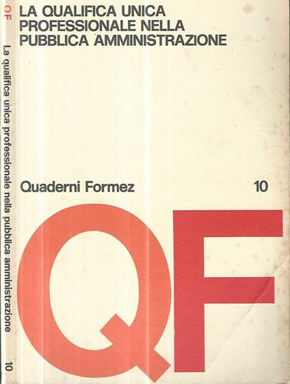 La qualifica unica professionale nella pubblica amministrazione - copertina