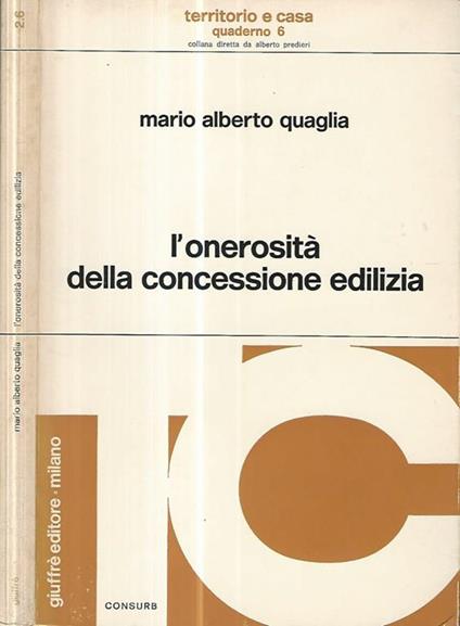 L' onerosità della concessione edilizia - copertina