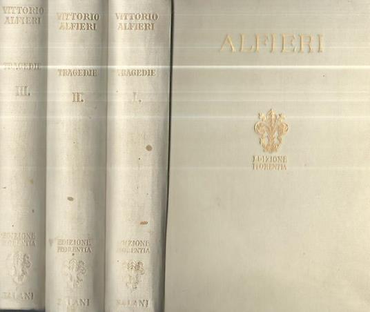 Tragedie - Vittorio Alfieri - copertina