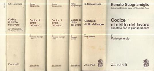 Codice di diritto del lavoro annotato con la giurisprudenza - Renato Scognamiglio - copertina