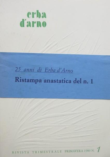 Erba d’Arno: rivista trimestrale primavera 1980 n.1 - copertina