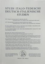 XXV. Simposio internazionale di studi italo-tedeschi: ”Immanuel Kant (1724-1804) nel 200° anniversario della morte” in collaborazione con la facoltà di lettere e filosofia dell’Università degli studi di Trento
