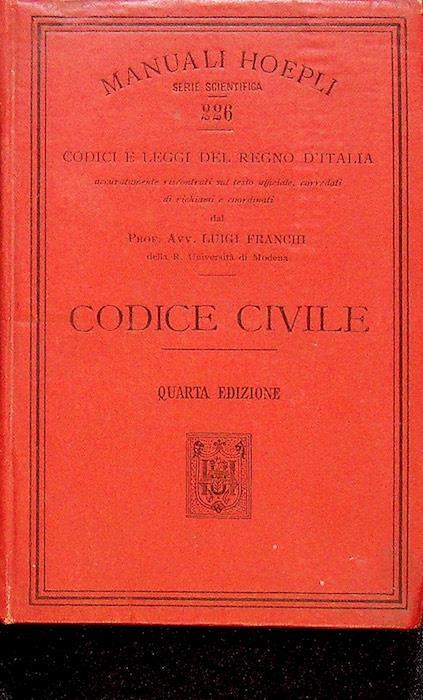 Codice civile - L. Franchi - copertina