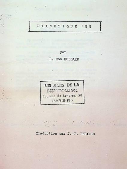 Dianétique ’55. Traduction par J.J. Delanche - L. Ron Hubbard - copertina