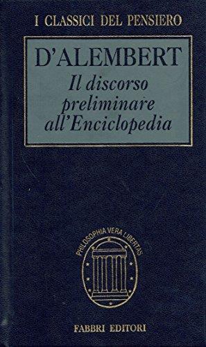Il discorso preliminare all'Enciclopedia - Jean-Baptiste d' Alembert - copertina