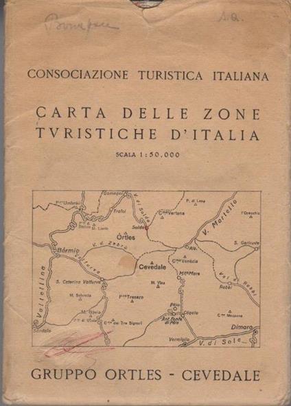 Carta delle zone turistiche d'Italia: Gruppo Orles-Cevedale - copertina