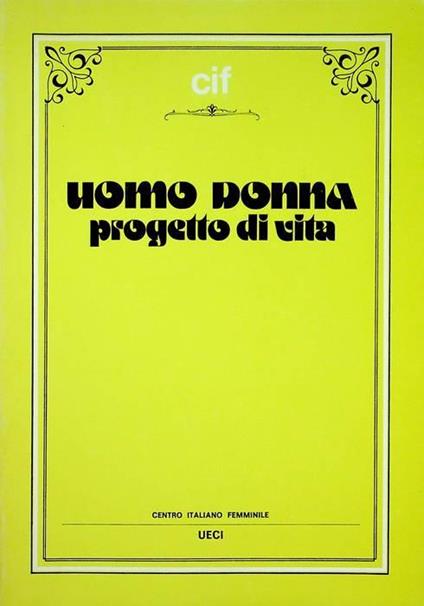 Uomo-donna: progetto di vita - copertina