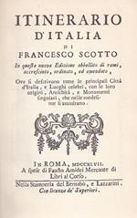 Itinerario d'Italia: I. Parte prima II. Parte seconda, parte terza.