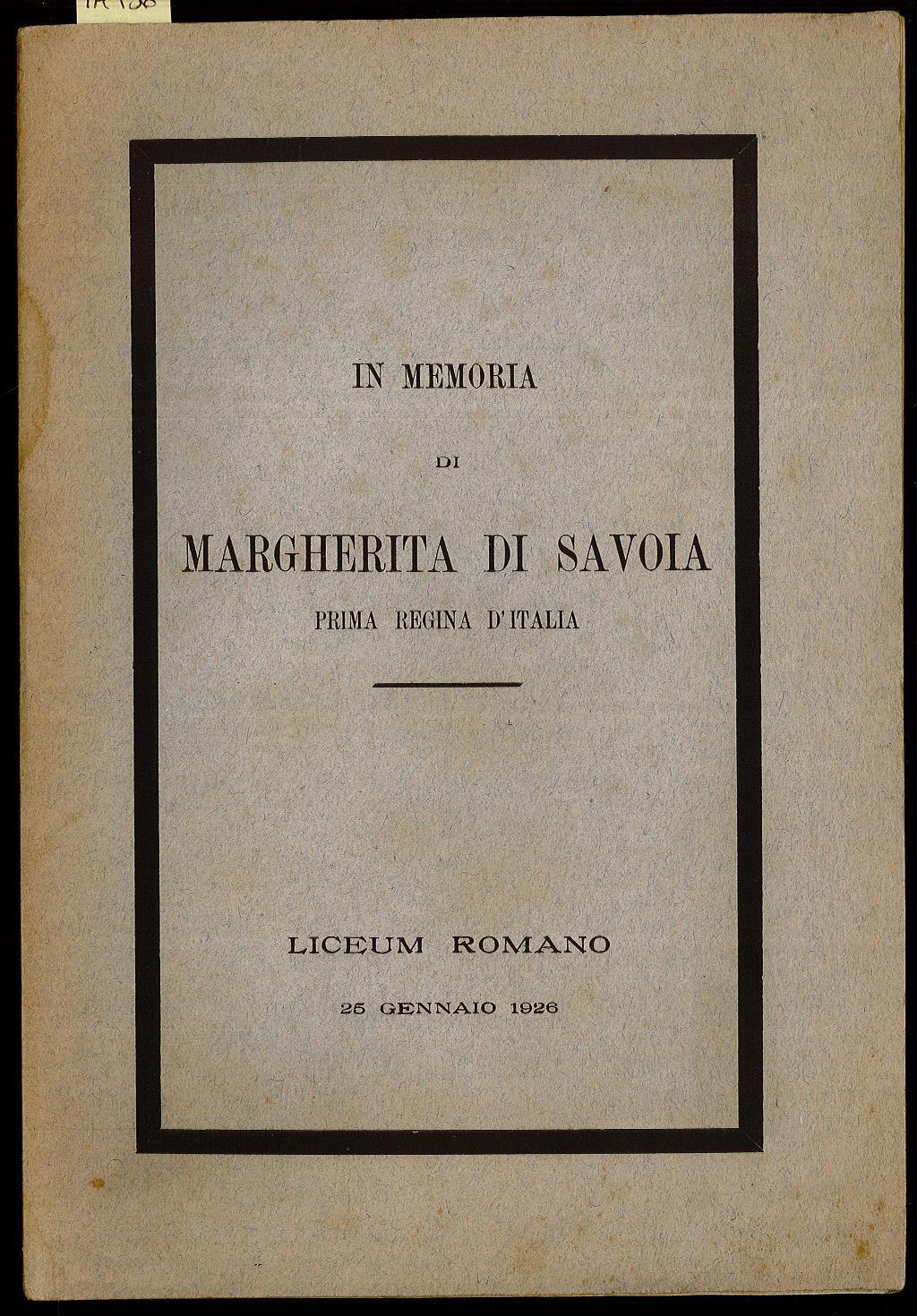 In memoria di Margherita di Savoia