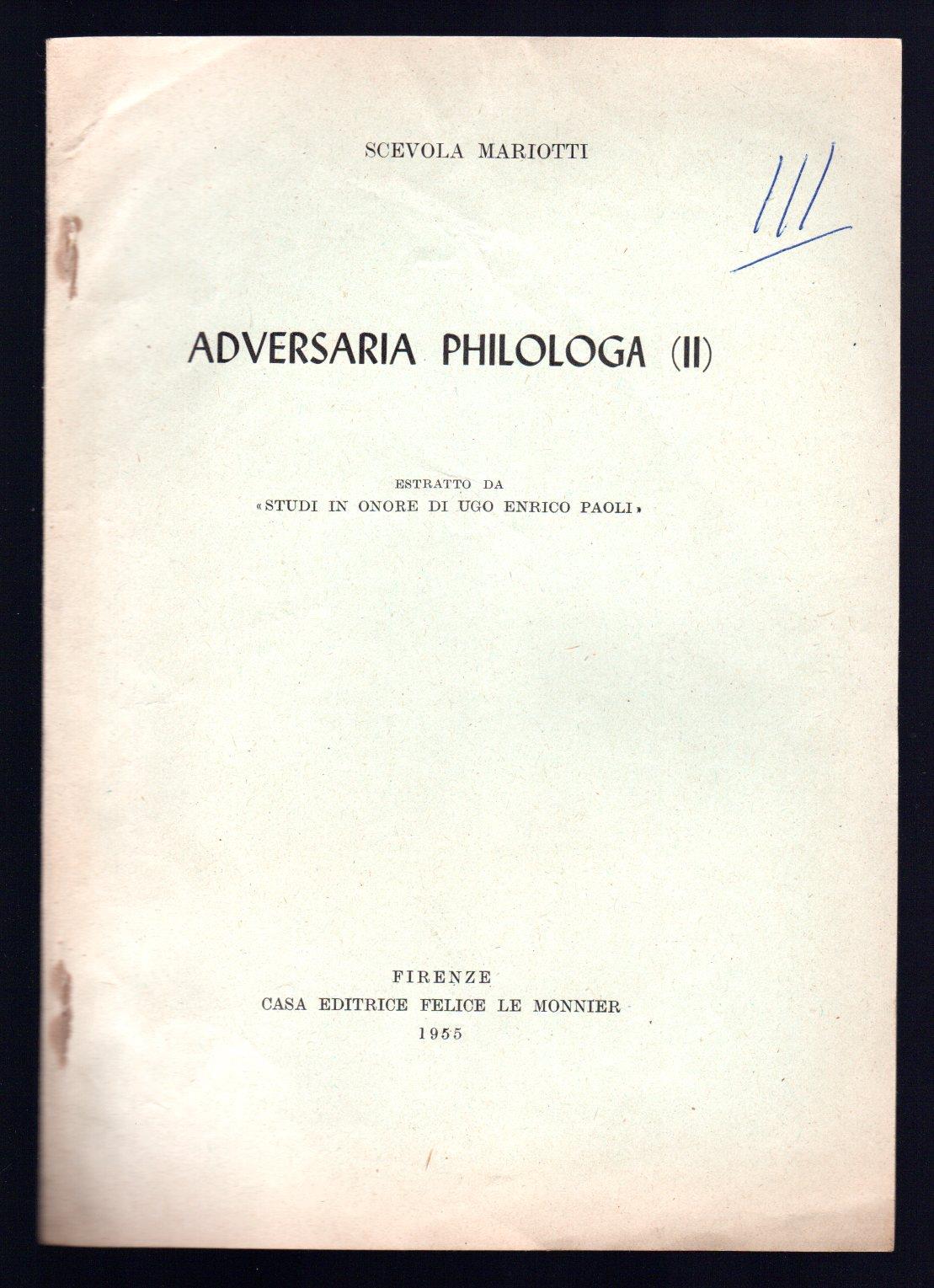 Adversaria Philologa (II)