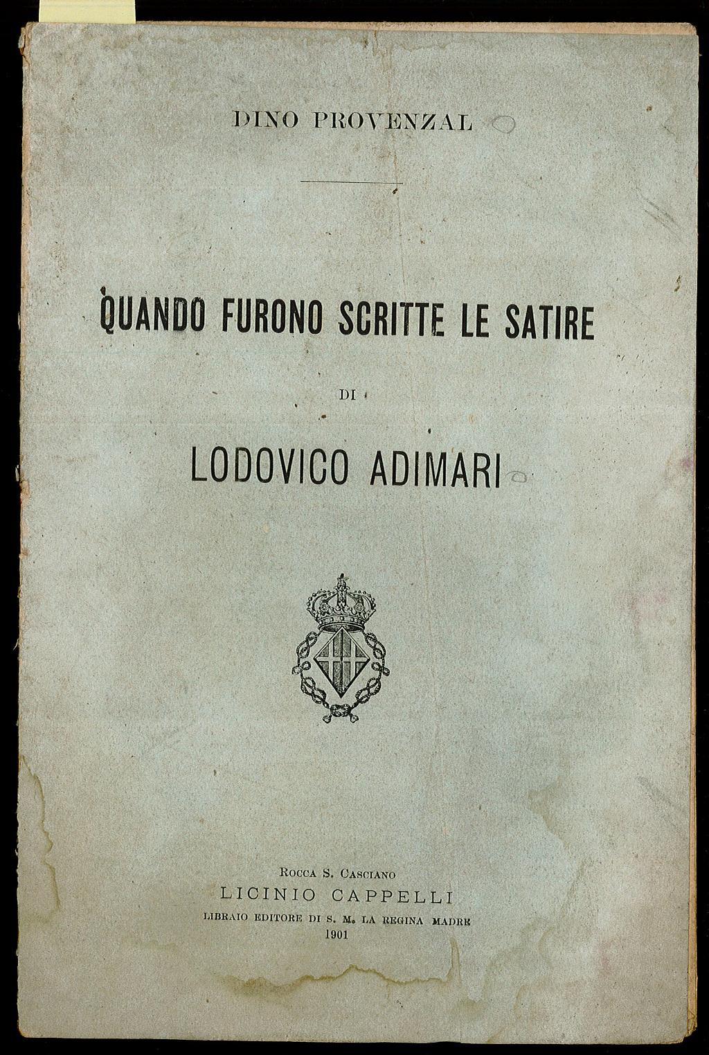 Quando furono scritte le satire di Ludovico Adimari