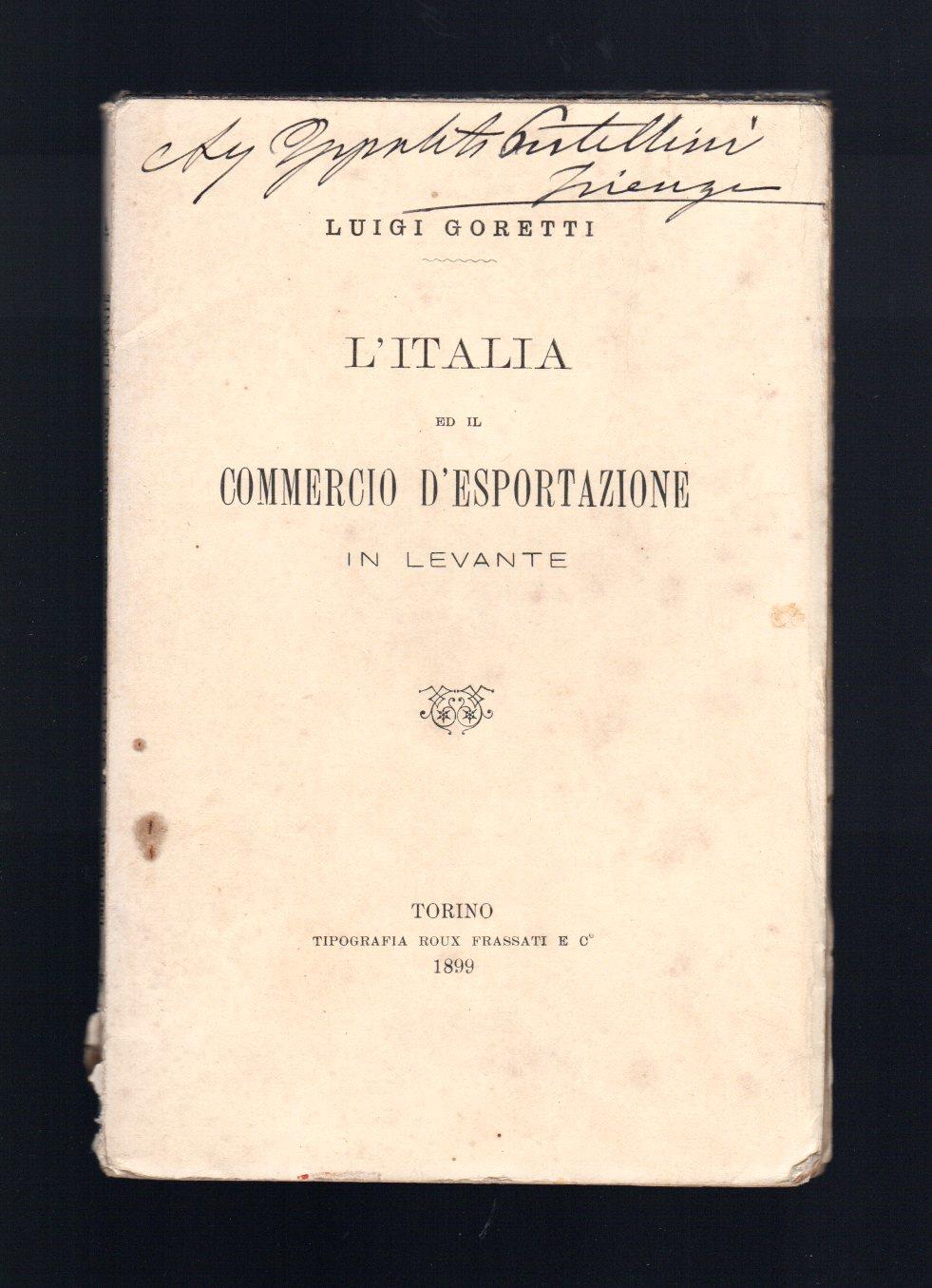 L' Italia e il commercio di esportazione in Levante