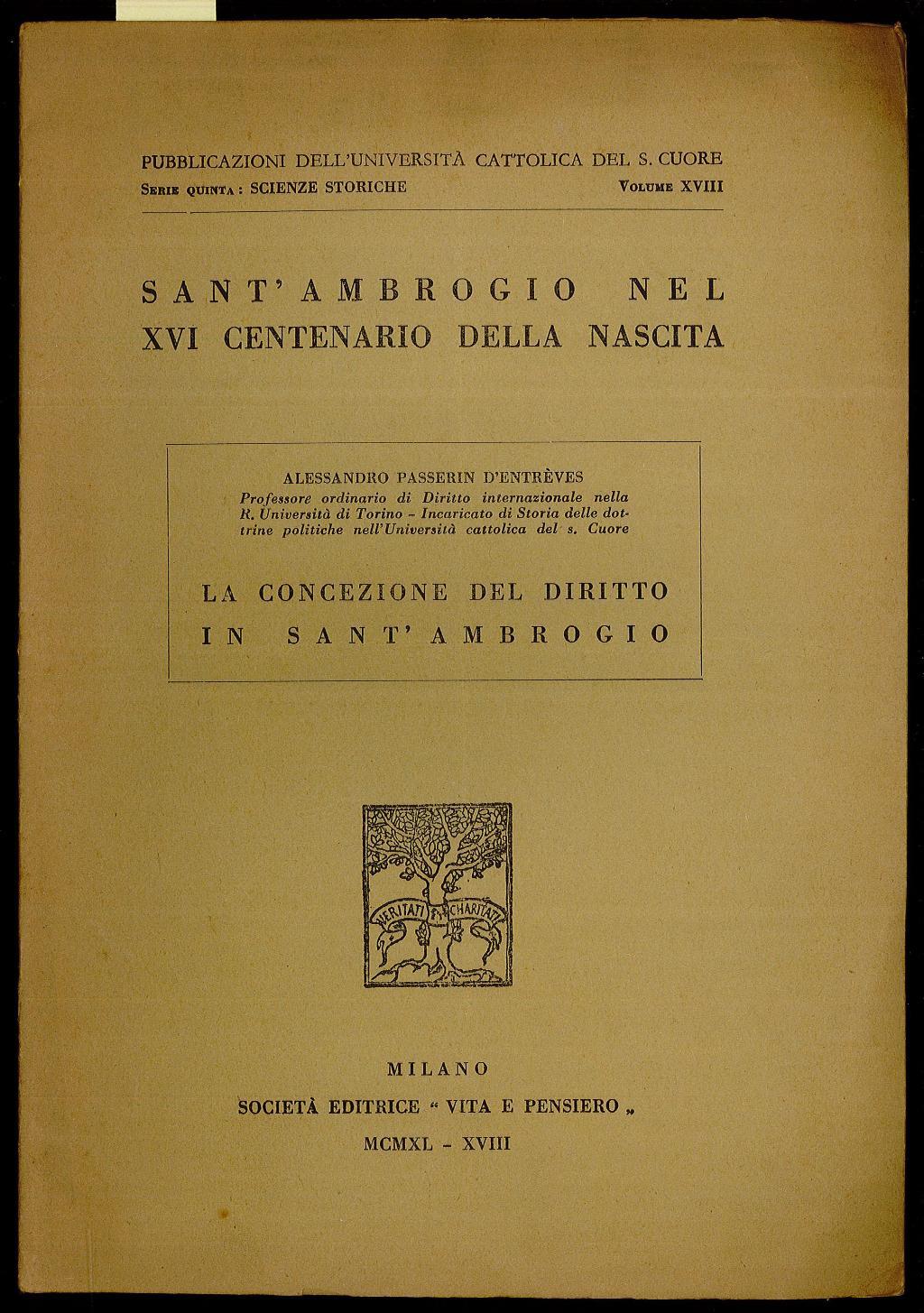 La concezione del diritto in Sant’Ambrogio