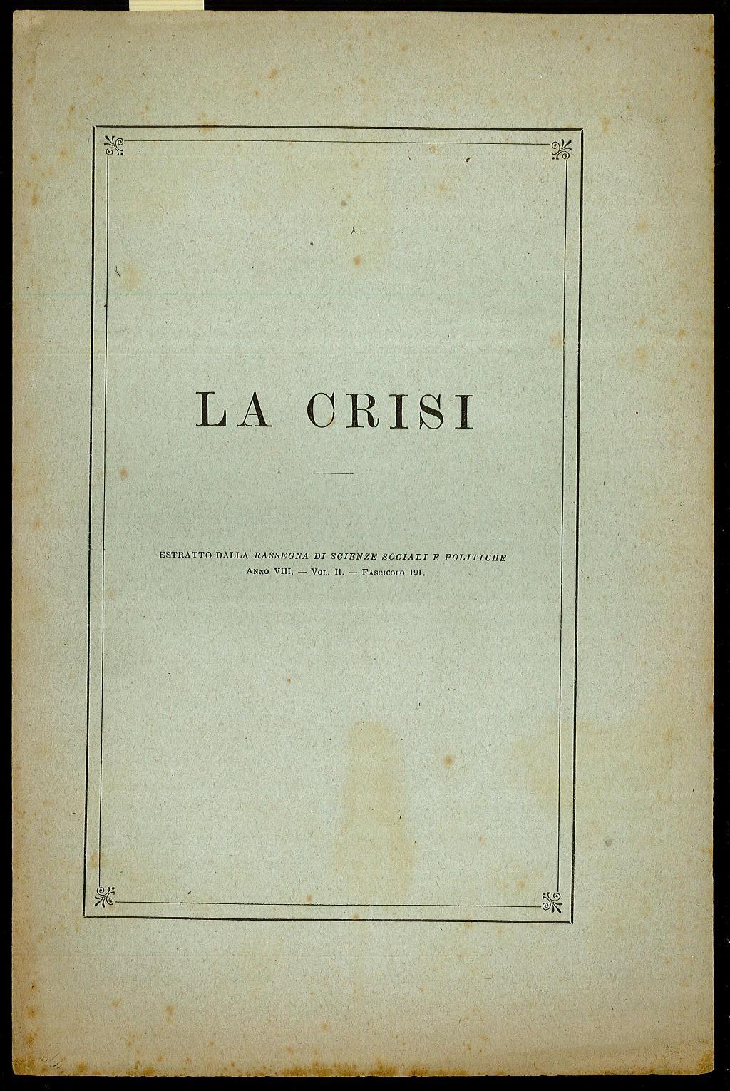 La crisi