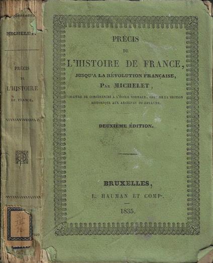 Précis de l'histoire de France, jusq'a la révolution française - Jules Michelet - copertina