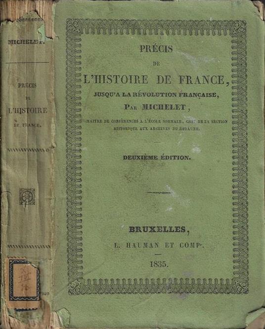 Précis de l'histoire de France, jusq'a la révolution française - Jules Michelet - copertina