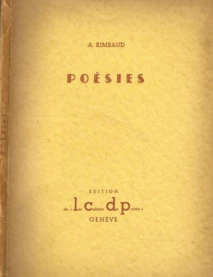 Poésies - Arthur Rimbaud - copertina