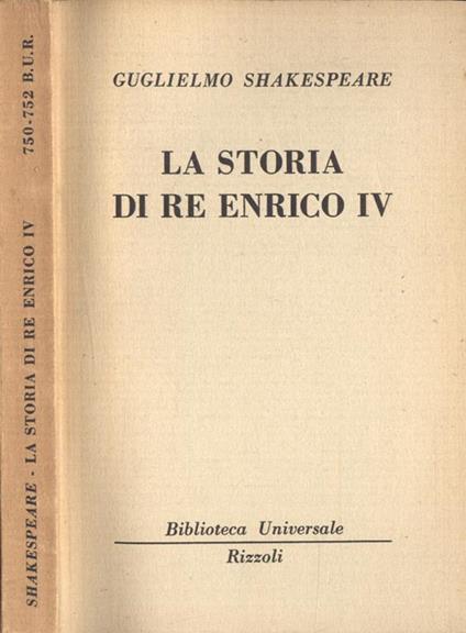 La storia di Re Enrico IV - William Shakespeare - copertina