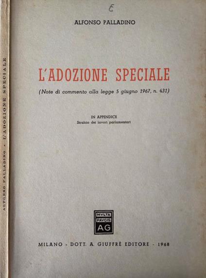 L' adozione speciale - copertina