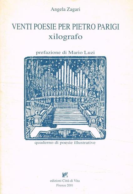 Venti poesie per Pietro Parigi xilografo - Angela Zagari - copertina