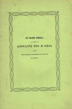 Nei solenni funerali di Monsignore Giovanni Pio D'Oria abate celebrati il giorno XXIII ottobre MDCCCLIV