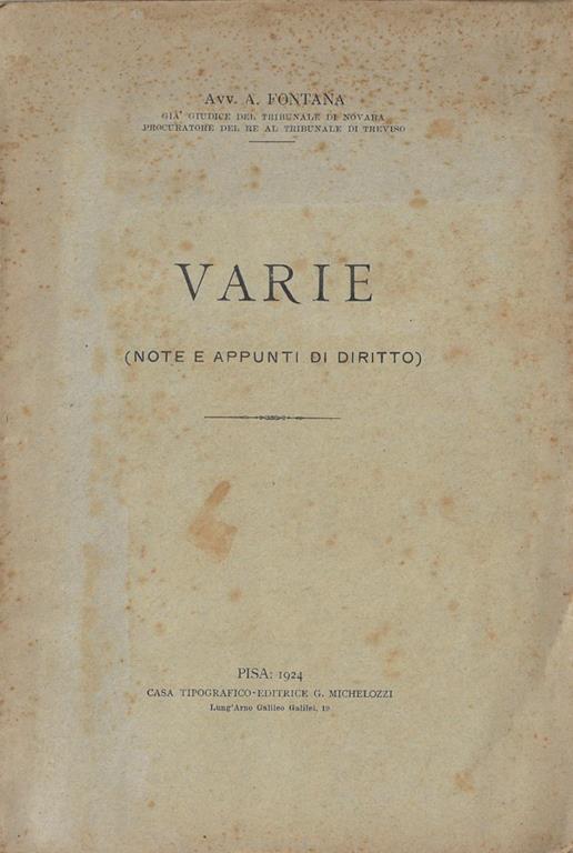 Varie - copertina