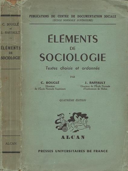 Éléments de Sociologie - C. Bouglé - copertina