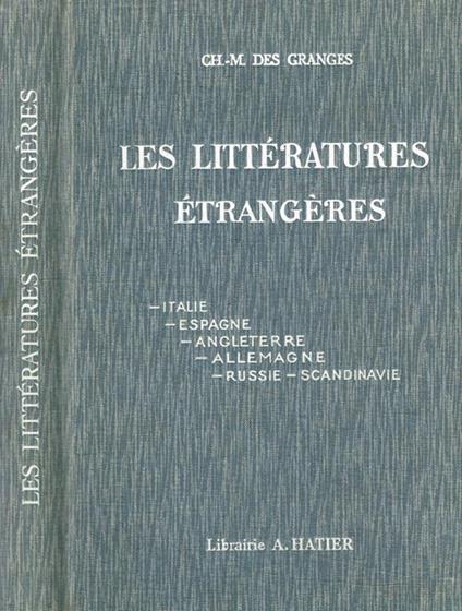 Les littératures étrangères - copertina