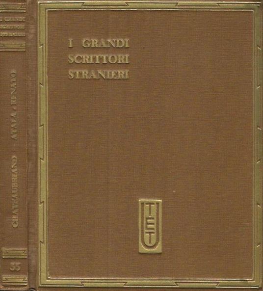 Atala - Renato. Le avventure dell'ultimo degli Abenceragi - F. R. Di Chateaubriand - copertina