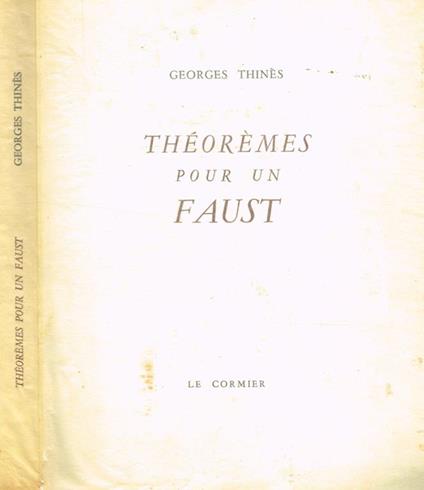 Théorèmes pour un Faust - copertina