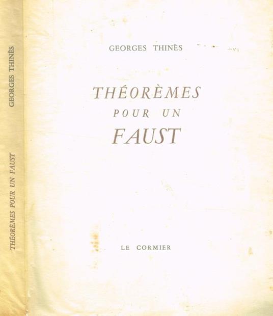 Théorèmes pour un Faust - copertina
