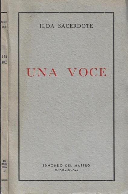 Una voce - copertina