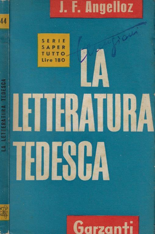 La letteratura tedesca - copertina
