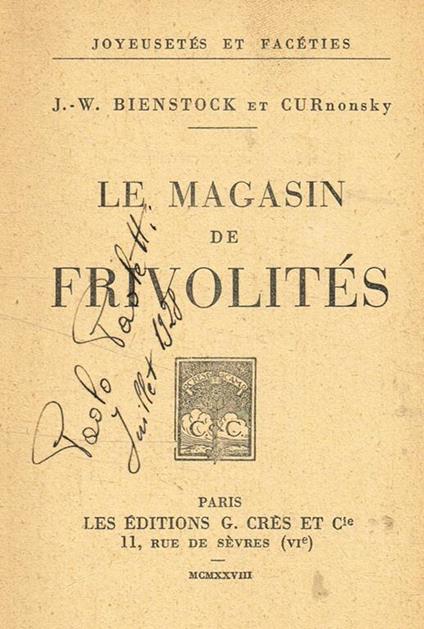 Le magasin de frivolités - copertina