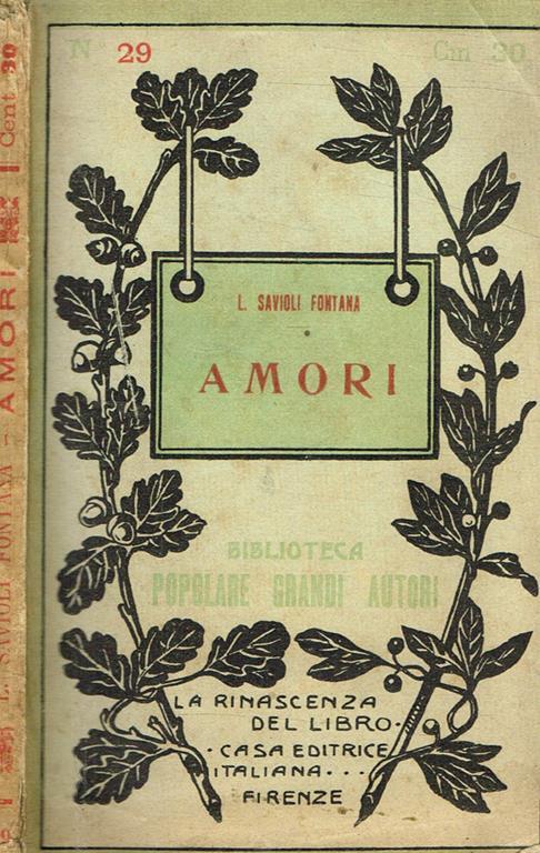 Amori - copertina