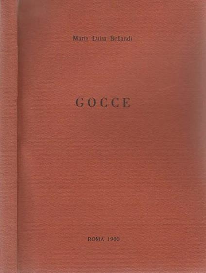 Gocce - Maria Luisa Brandi - copertina