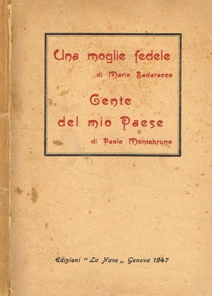 Una moglie fedele. Gente del mio paese - copertina