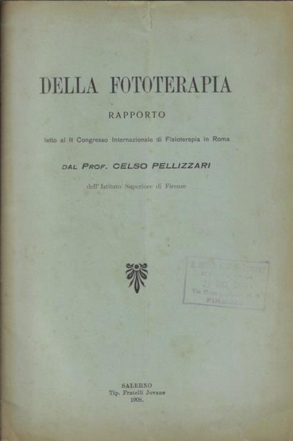 Della fototerapia - copertina