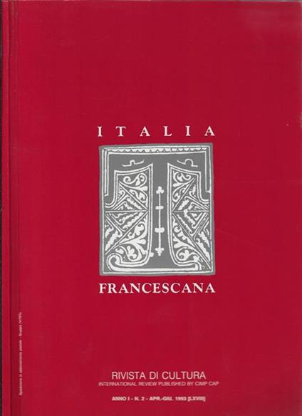 L' Italia francescana Anno I N. 2 - copertina