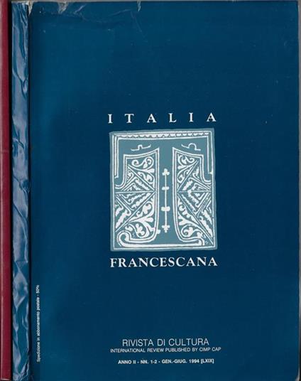 L' italia francescana Anno II° N. 1-2,3 - copertina
