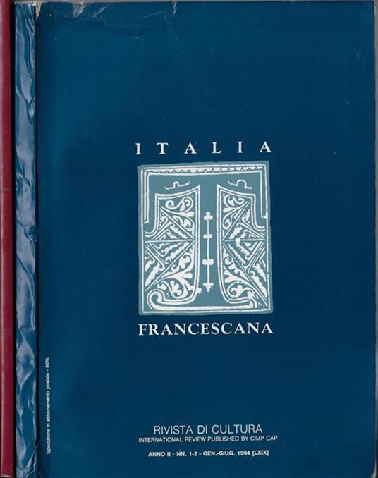 L' italia francescana Anno II° N. 1-2,3 - copertina