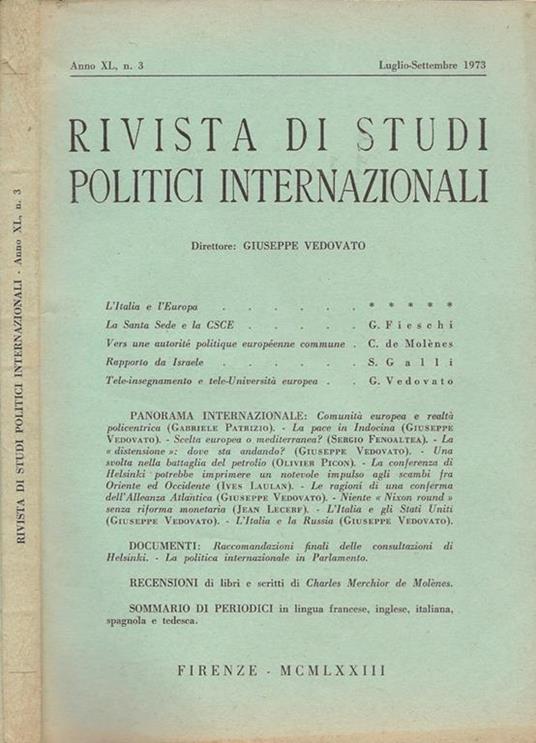 Rivista di Studi Politici Internazionali - copertina