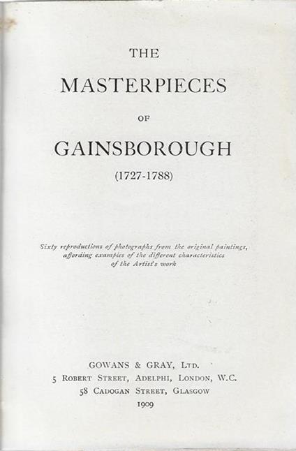 The masterpieces of Gainsborough - copertina
