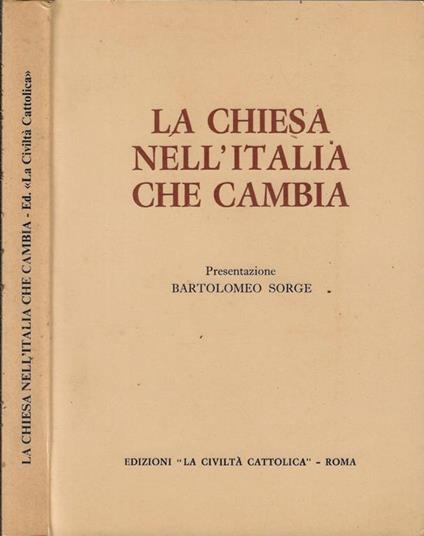 La chiesa nell'Italia che cambia - copertina