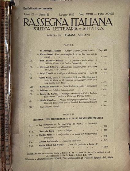Rassegna italiana - copertina
