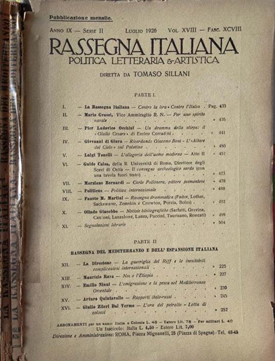 Rassegna italiana - copertina