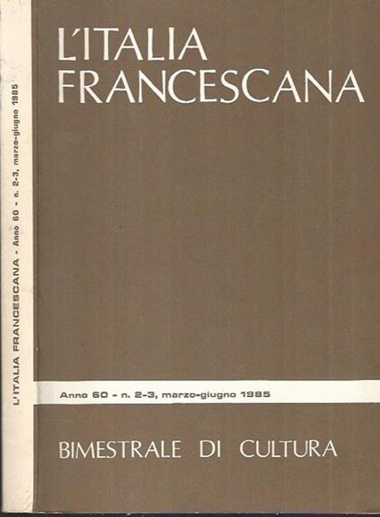 L' Italia Francescana - copertina