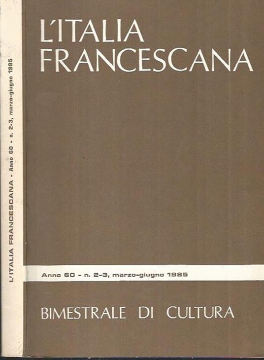 L' Italia Francescana - copertina