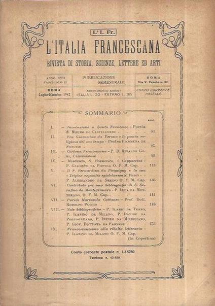 L' Italia Francescana - copertina